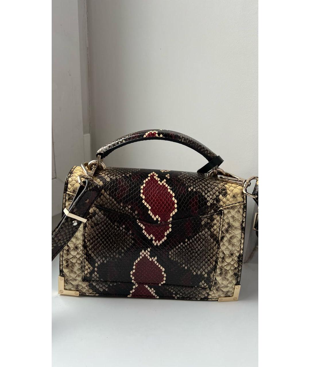 THE KOOPLES Коричневая кожаная сумка с короткими ручками, фото 3