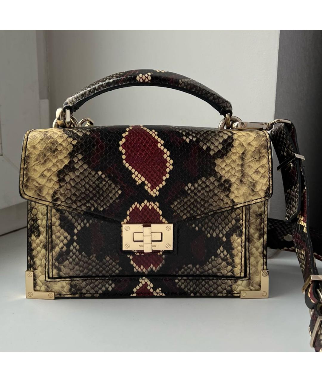 THE KOOPLES Коричневая кожаная сумка с короткими ручками, фото 9