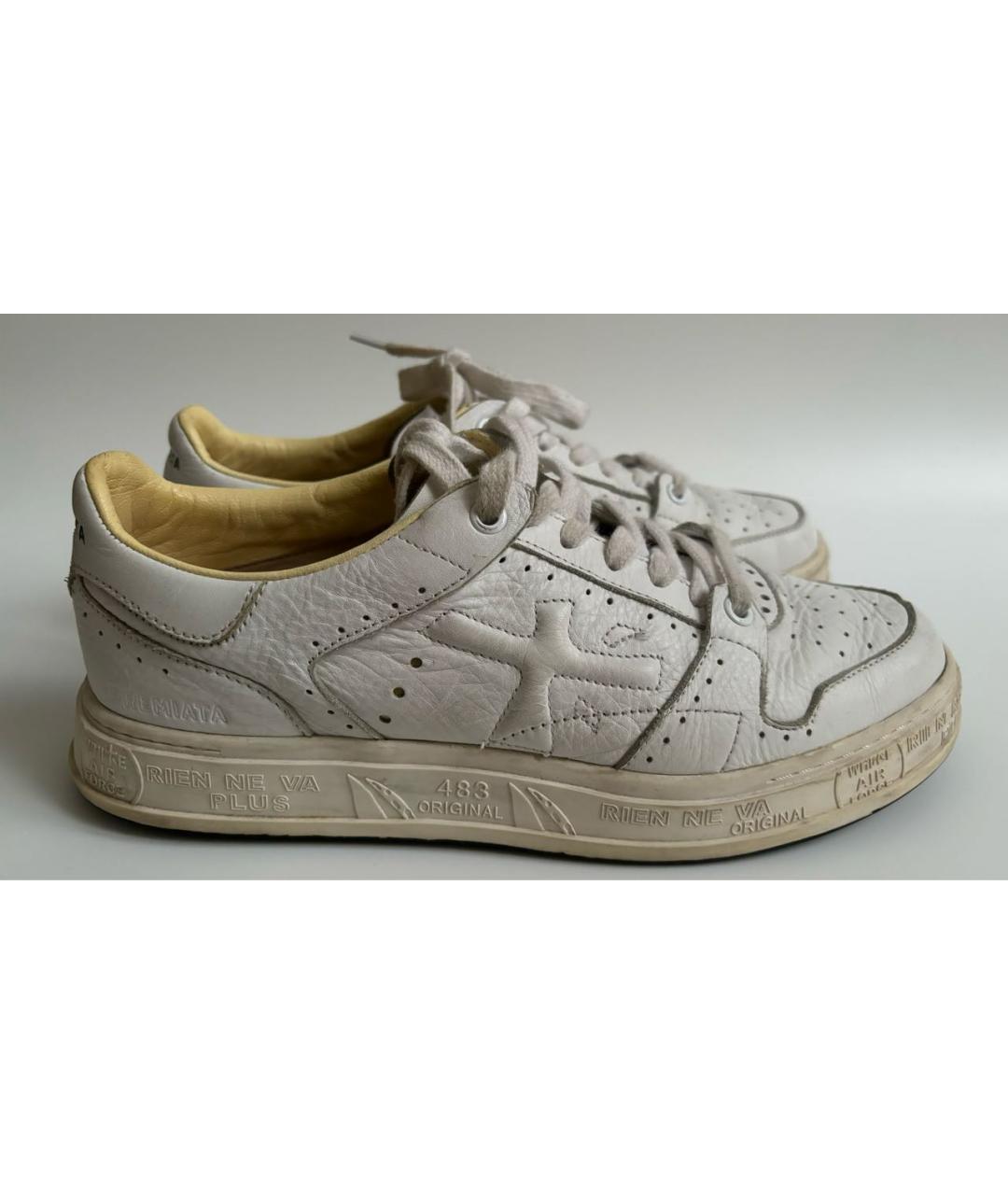 PREMIATA Белые кожаные кроссовки, фото 2