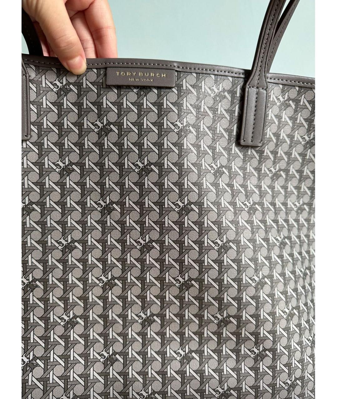 TORY BURCH Серая сумка тоут, фото 6