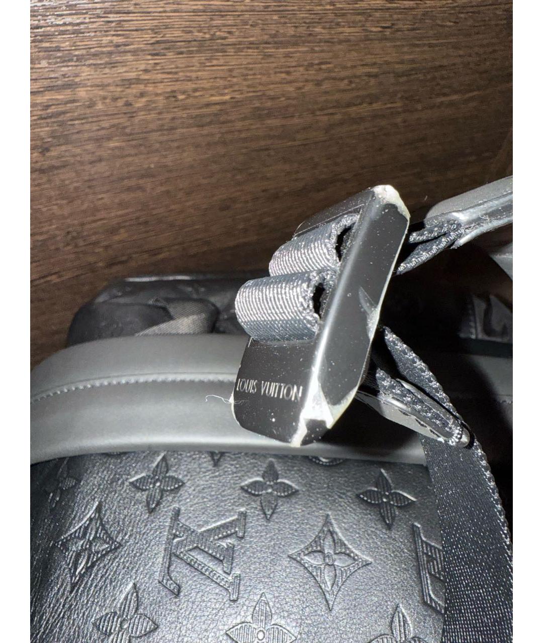 LOUIS VUITTON Черный кожаный рюкзак, фото 5