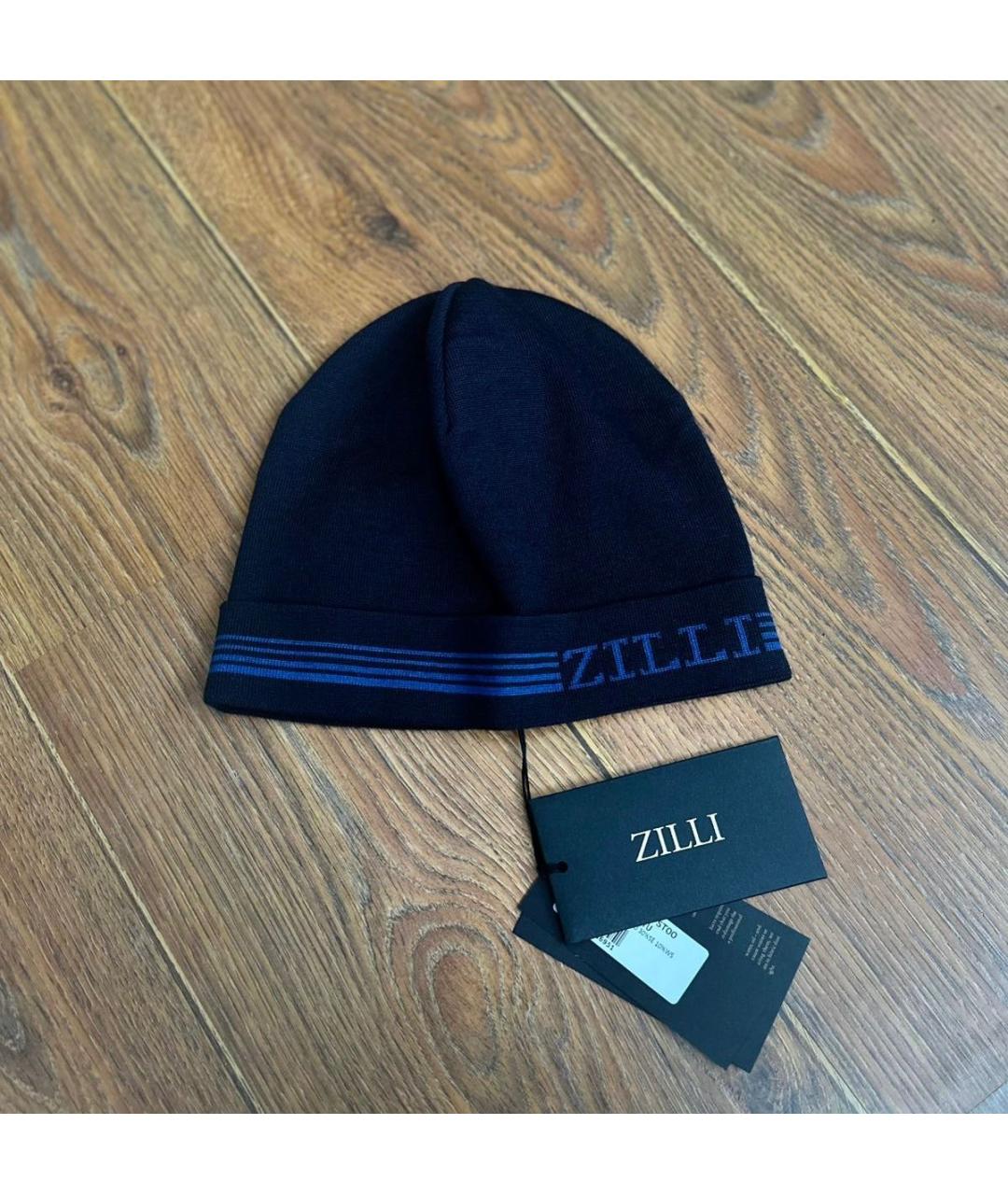 ZILLI Темно-синяя шапка, фото 5