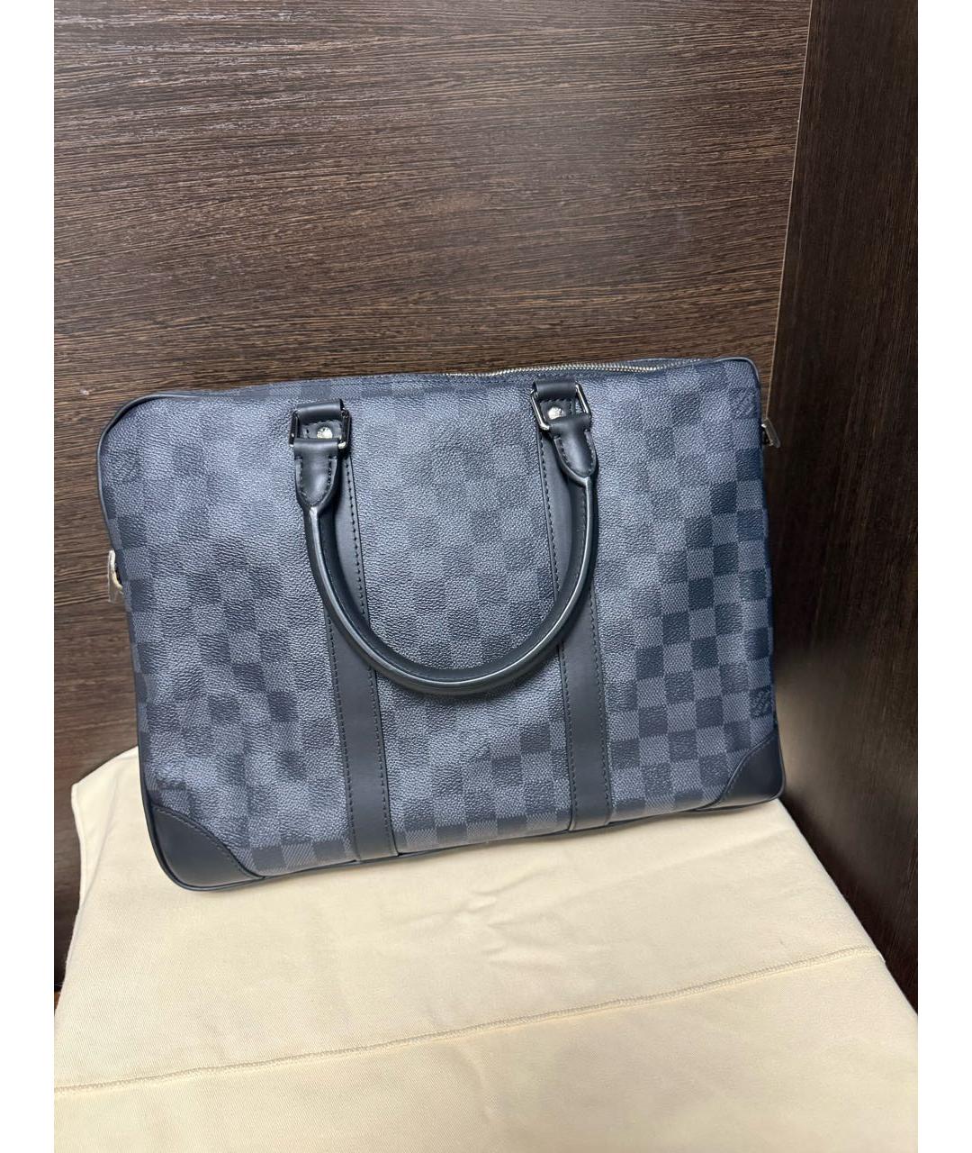 LOUIS VUITTON Черный портфель, фото 4
