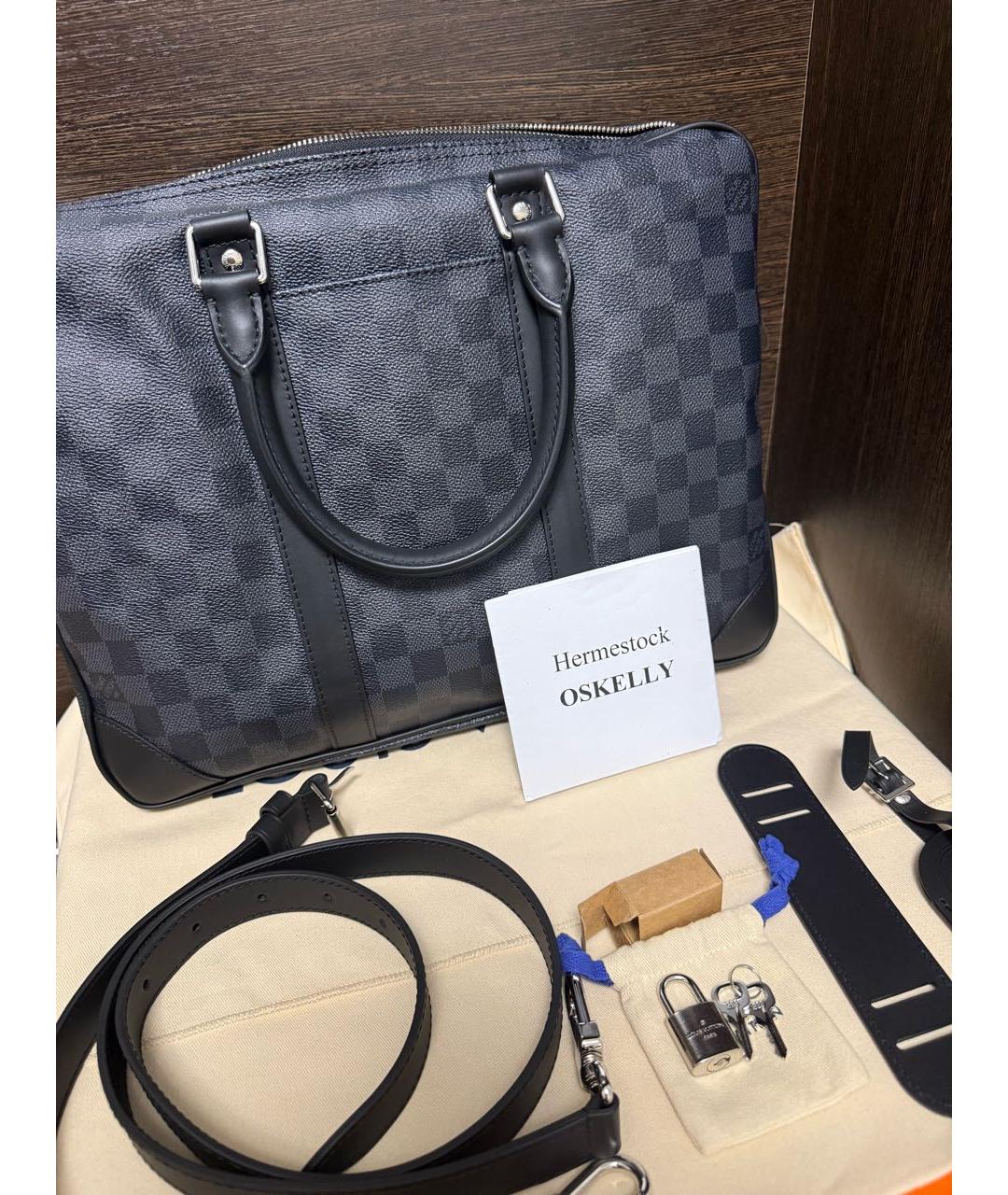 LOUIS VUITTON Черный портфель, фото 2