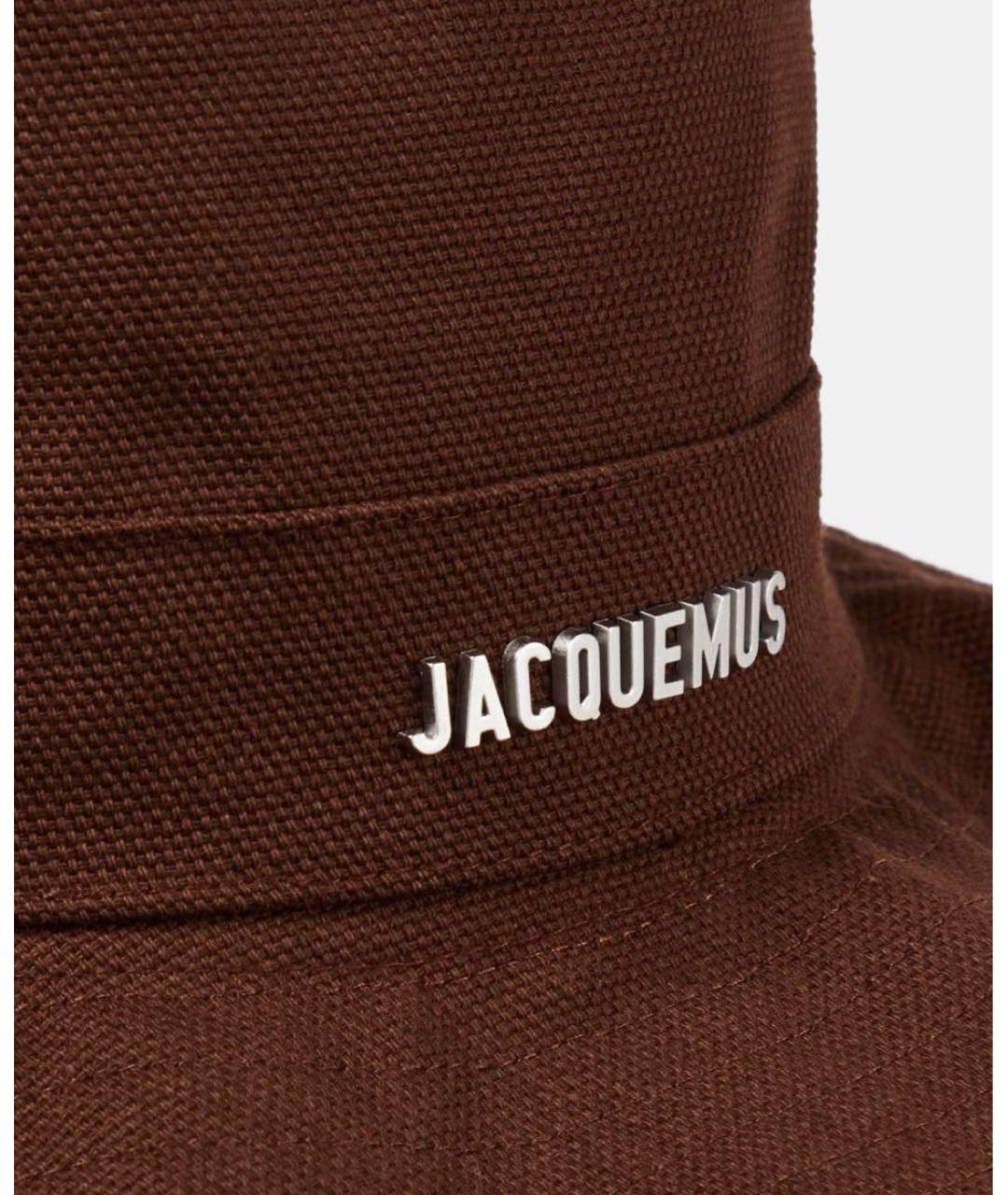 JACQUEMUS Коричневая хлопковая панама, фото 3