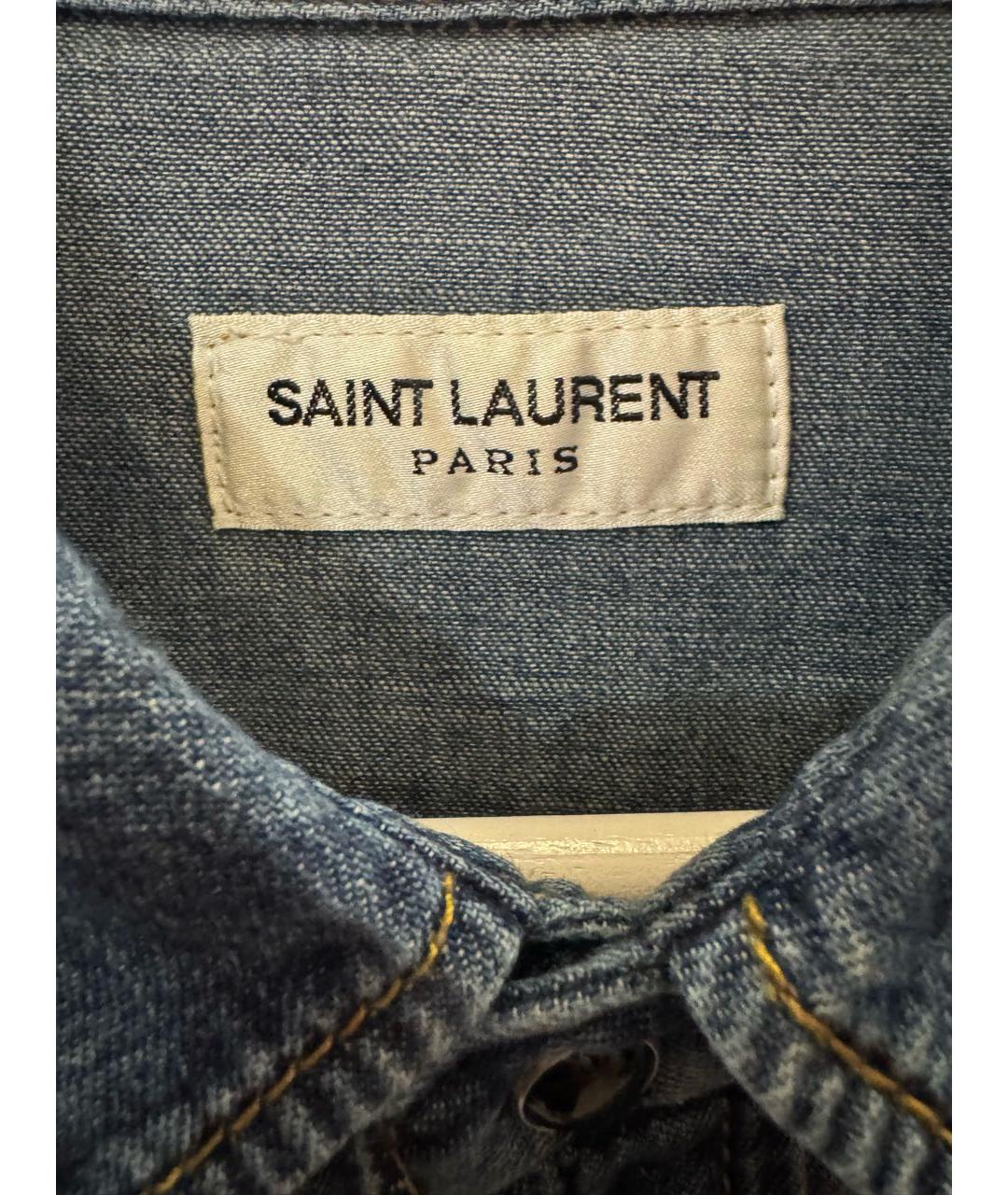 SAINT LAURENT Голубая деним рубашка, фото 3