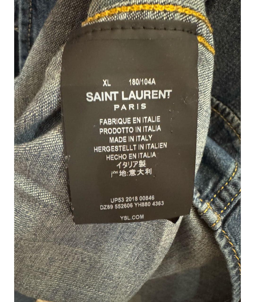 SAINT LAURENT Голубая деним рубашка, фото 4