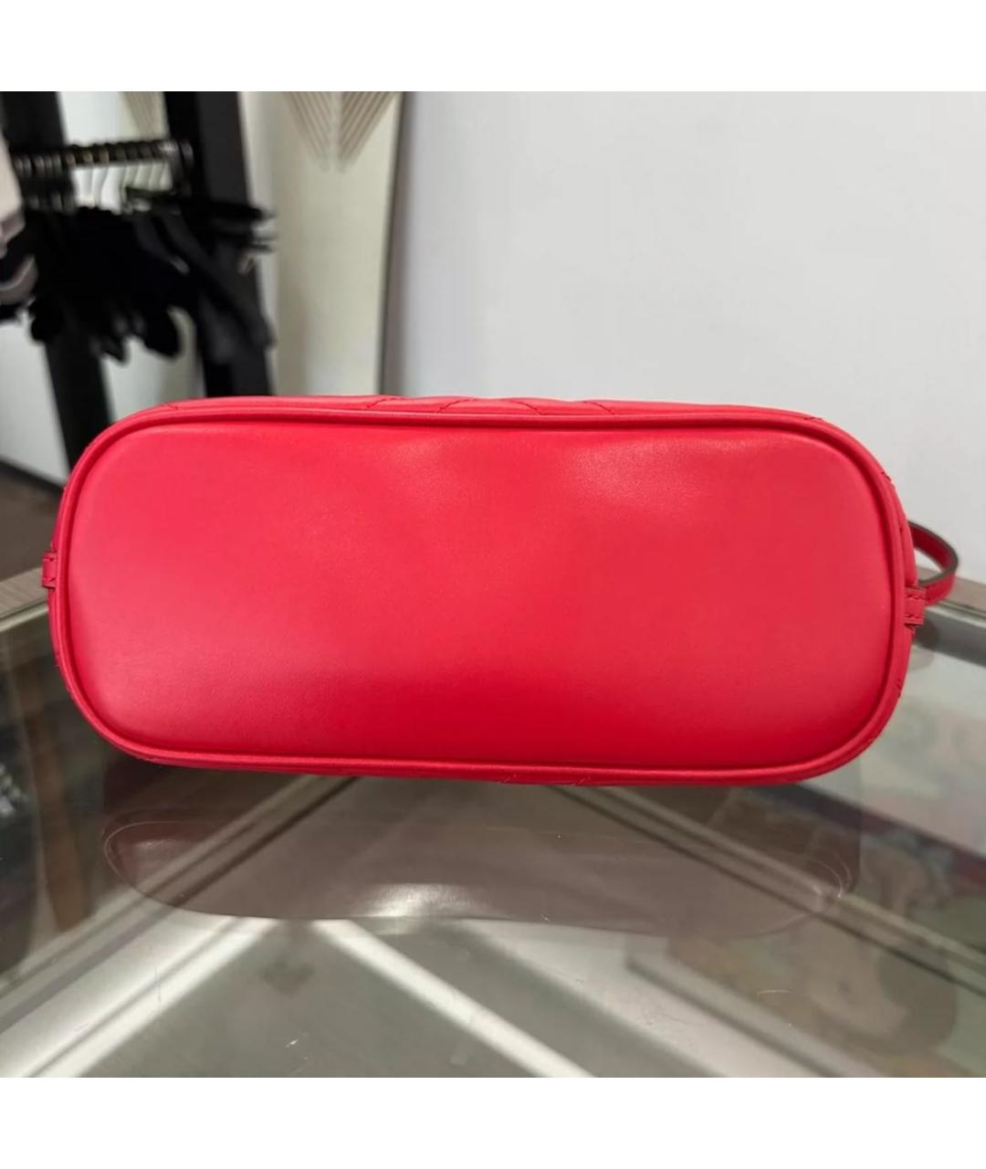 GUCCI Красная кожаная сумка с короткими ручками, фото 5