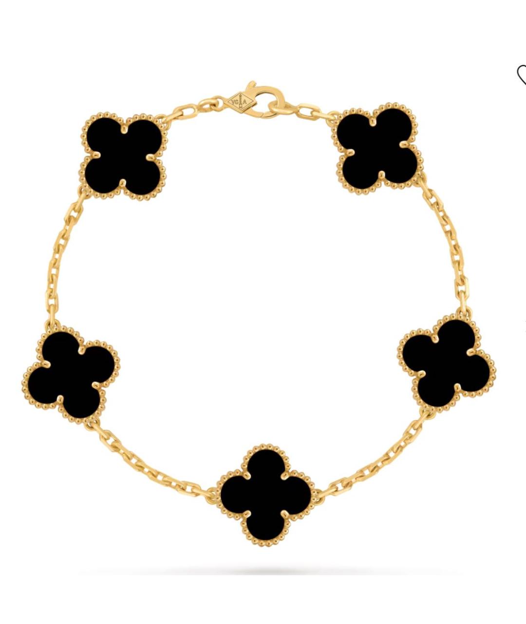 VAN CLEEF & ARPELS Черный браслет из желтого золота, фото 4