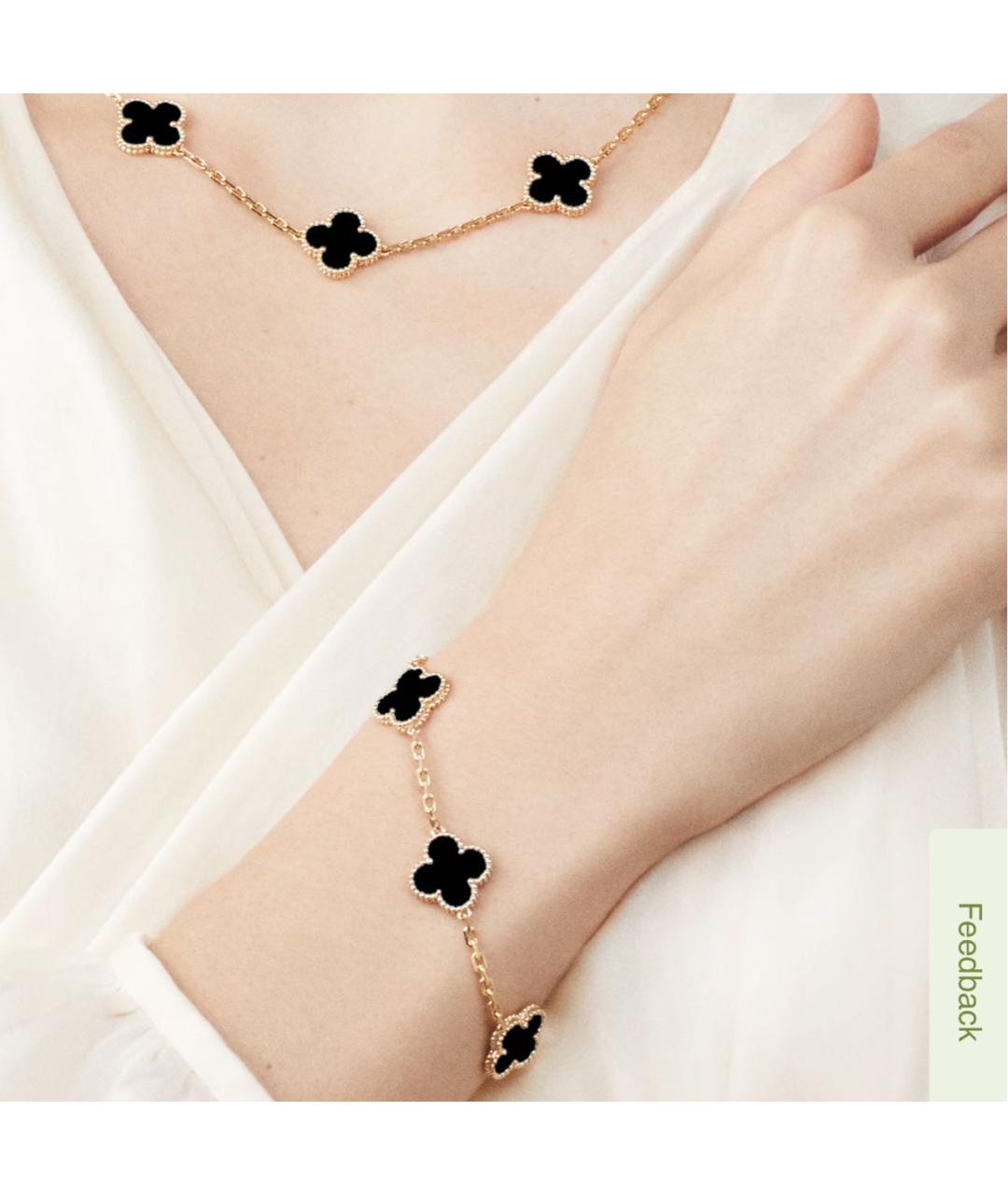 VAN CLEEF & ARPELS Черный браслет из желтого золота, фото 3