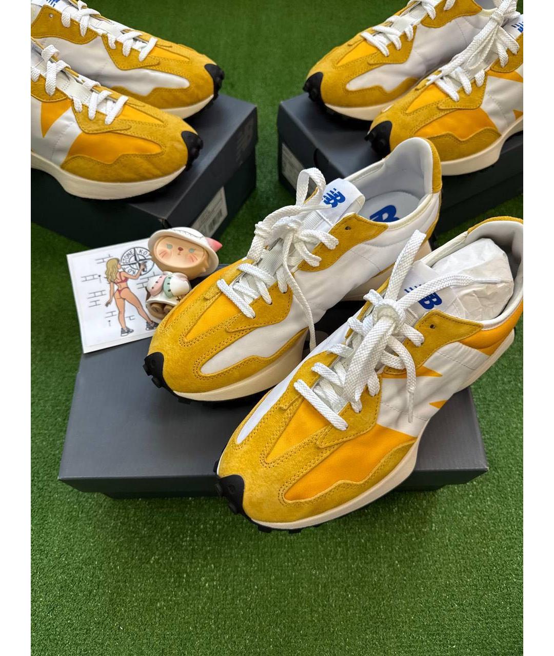 NEW BALANCE Желтые замшевые низкие кроссовки / кеды, фото 3