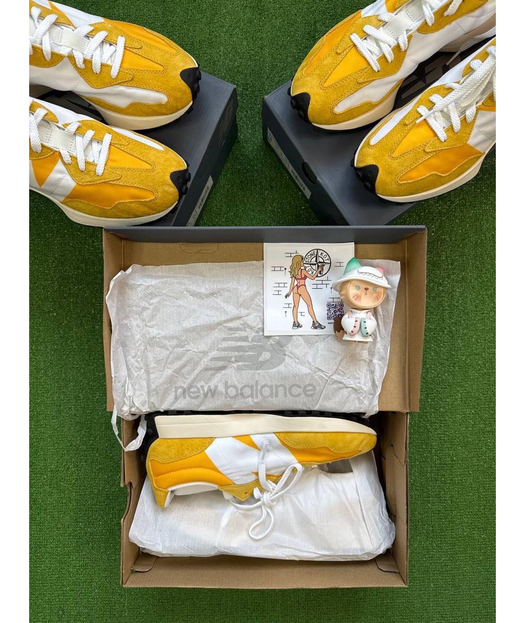 NEW BALANCE Желтые замшевые низкие кроссовки / кеды, фото 5