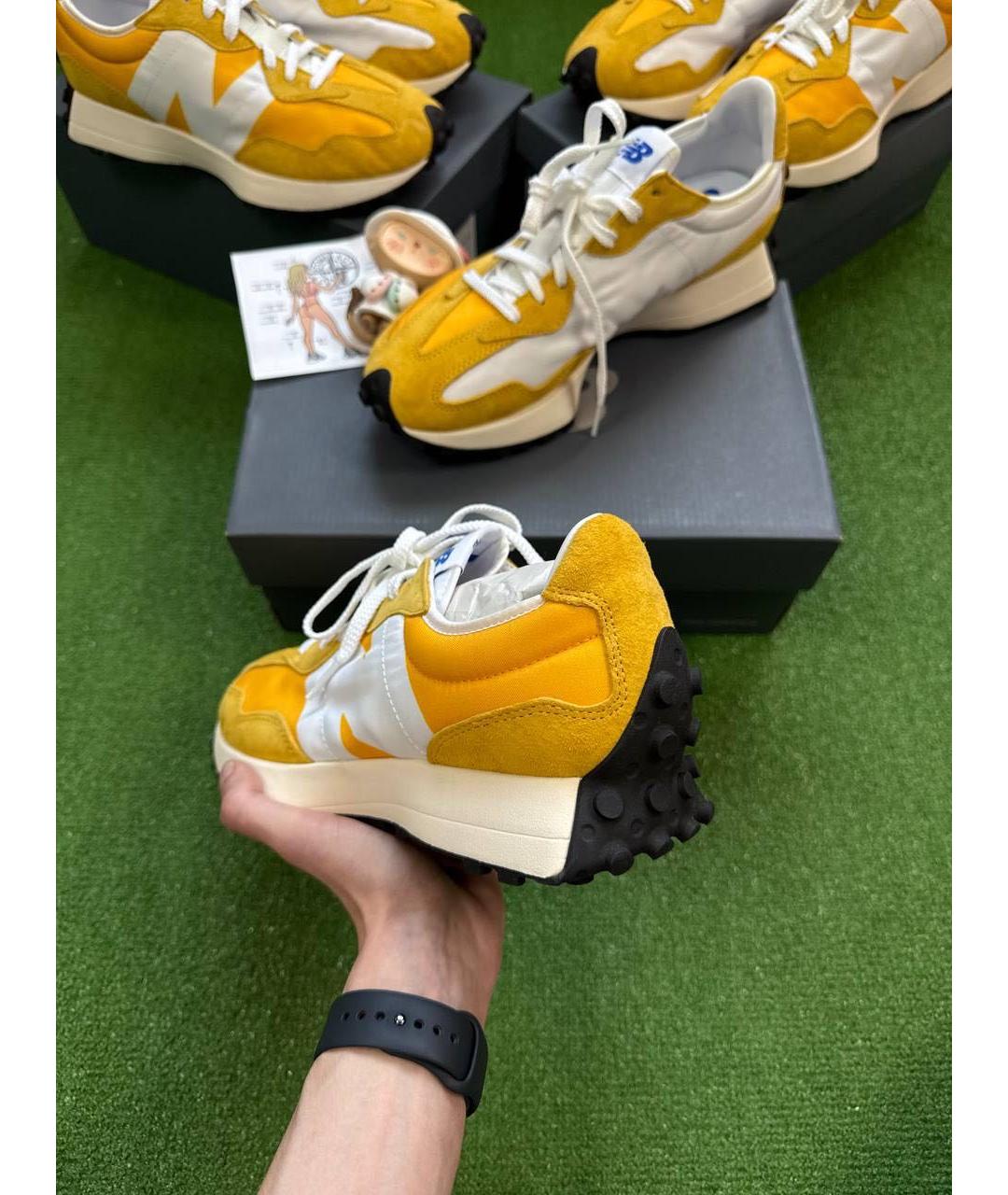 NEW BALANCE Желтые замшевые низкие кроссовки / кеды, фото 4