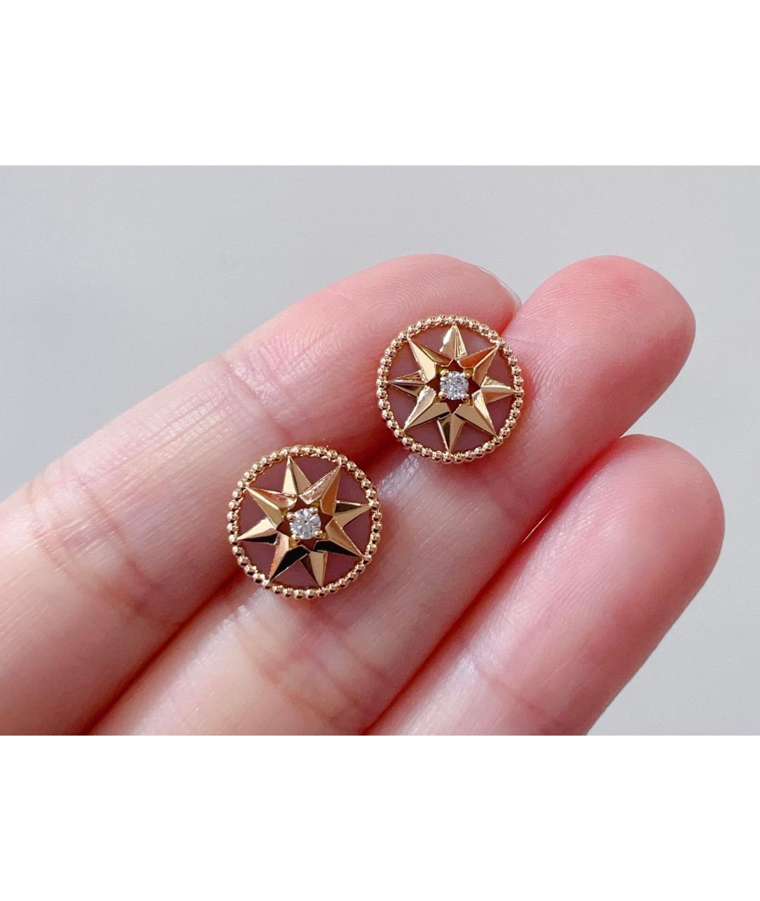 CHRISTIAN DIOR Золотые серьги из розового золота, фото 3