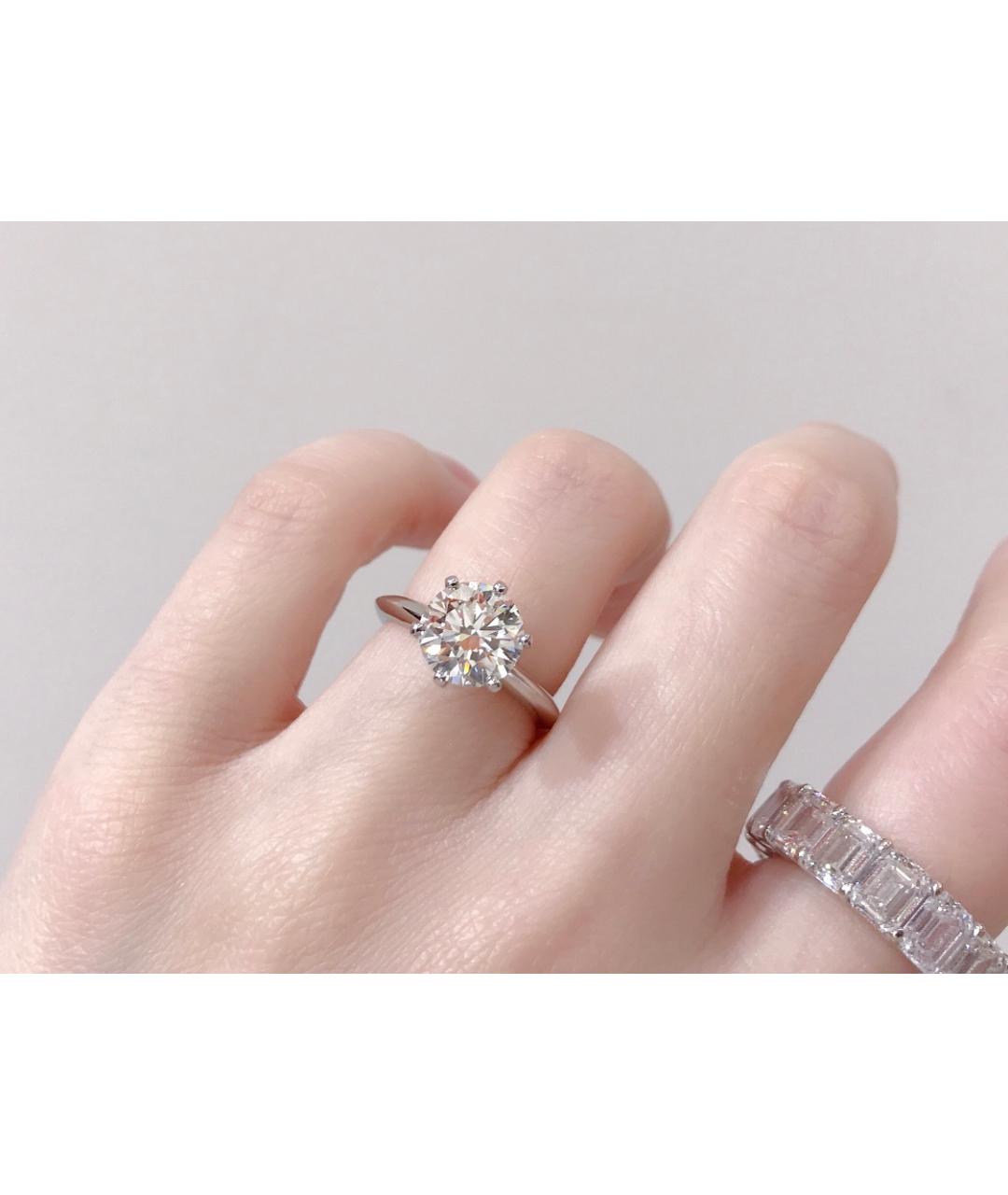 TIFFANY&CO Серебряное платиновое кольцо, фото 7