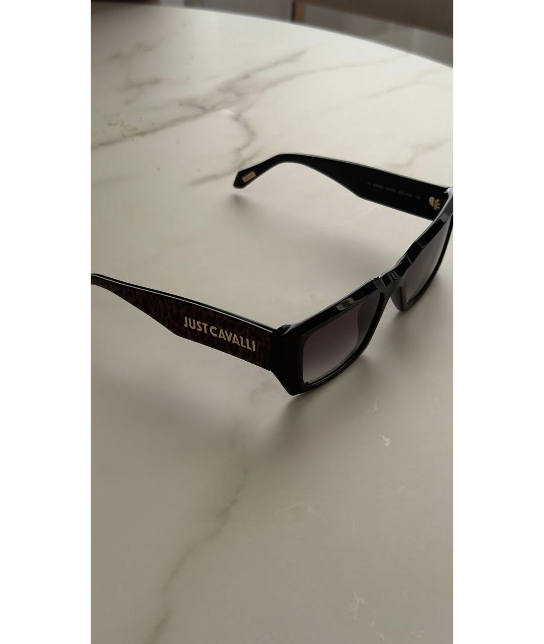 JUST CAVALLI Черные пластиковые солнцезащитные очки, фото 8