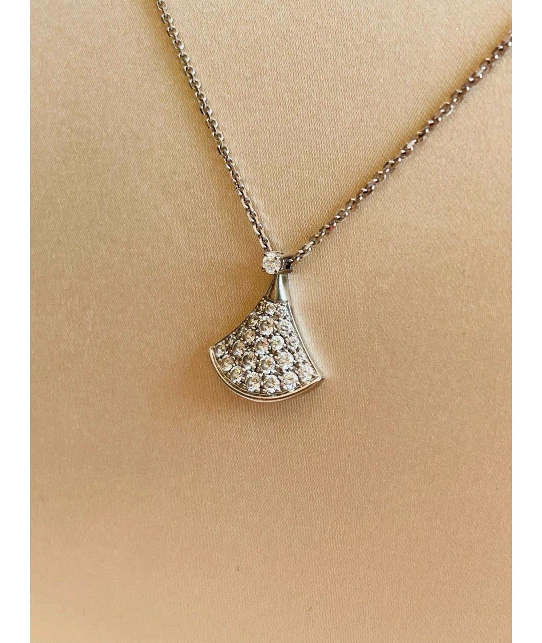 BVLGARI Серебряное колье из белого золота, фото 2