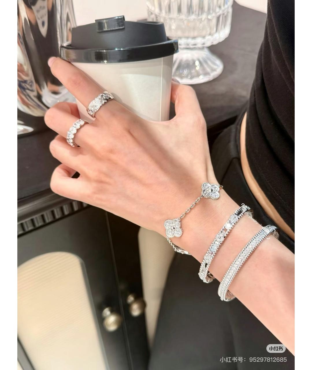 VAN CLEEF & ARPELS Серебрянный браслет из белого золота, фото 6