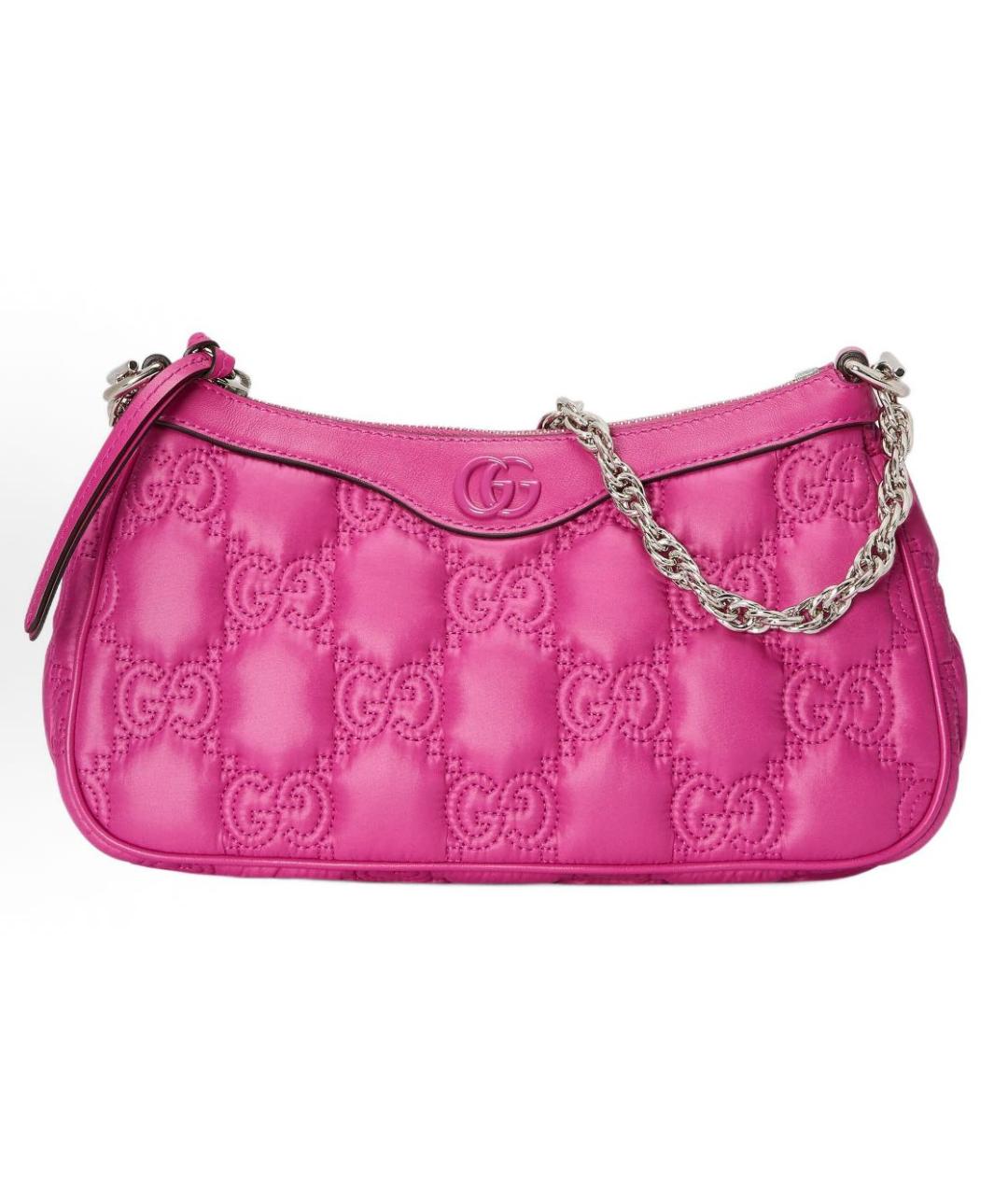 GUCCI Фуксия кожаная сумка с короткими ручками, фото 5