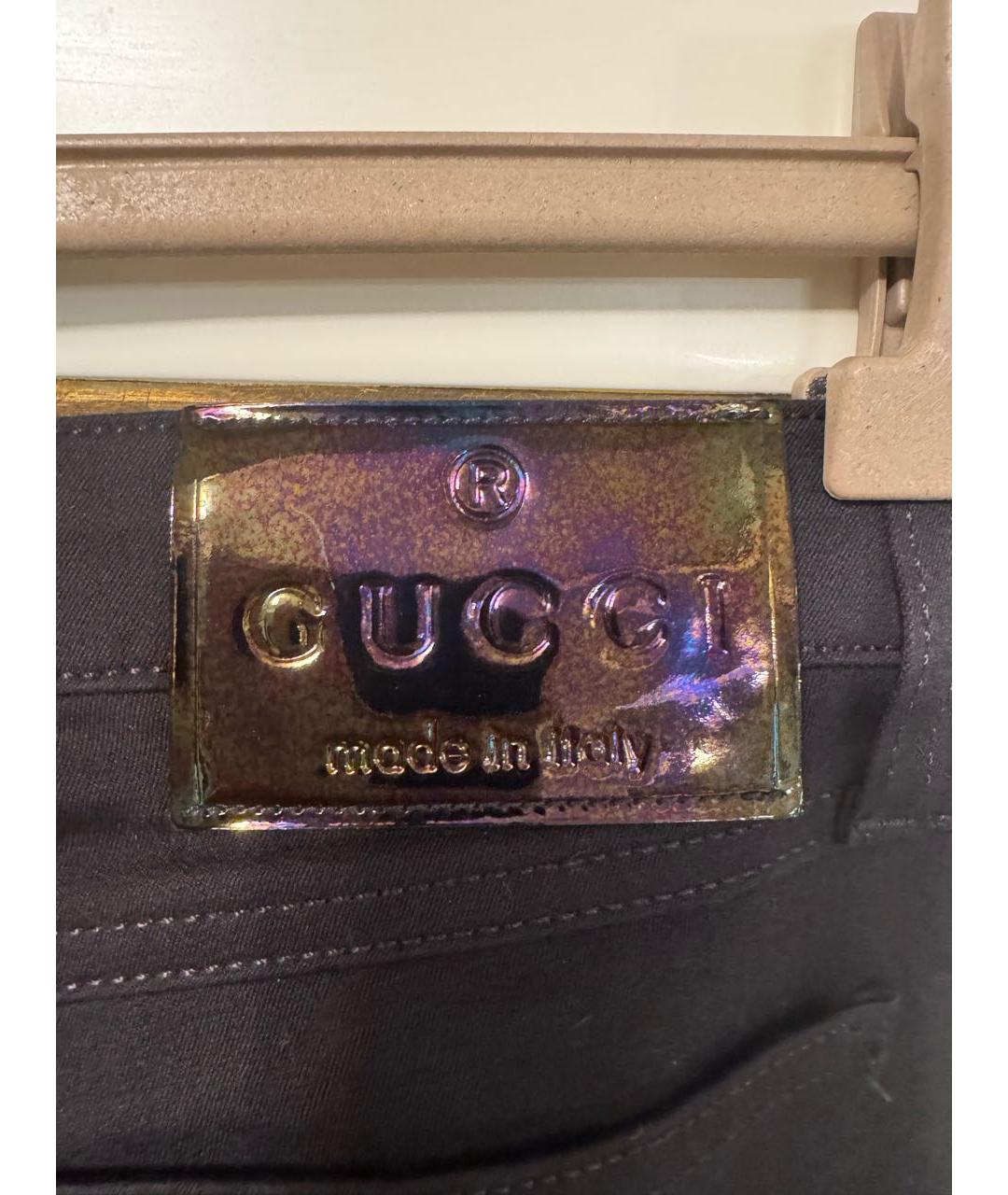 GUCCI Черные хлопковые джинсы слим, фото 4