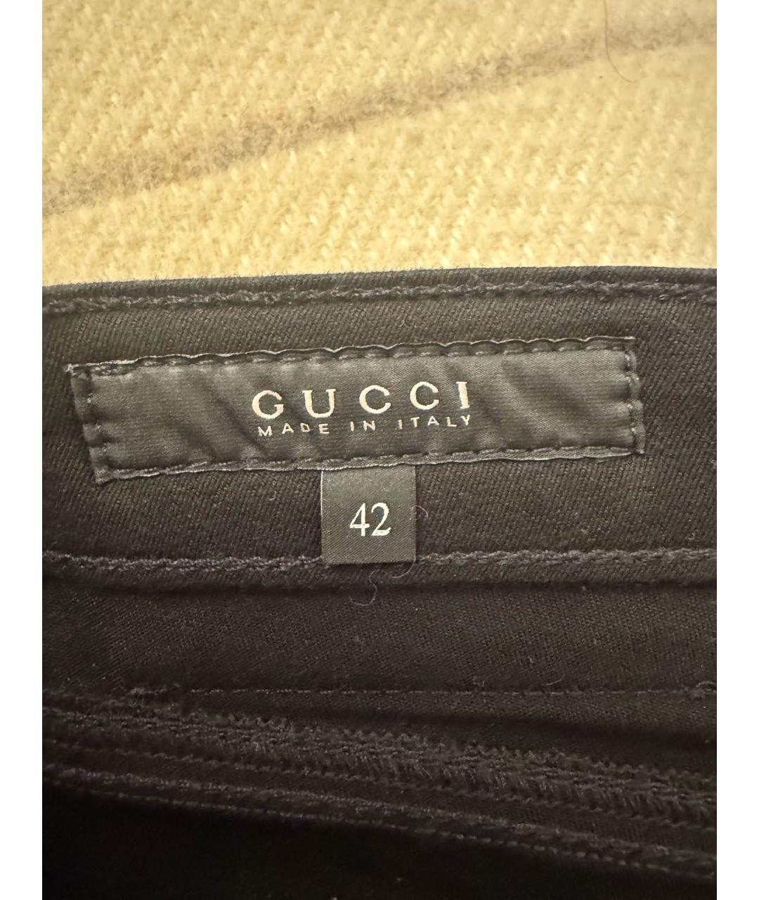 GUCCI Черные хлопковые джинсы слим, фото 5