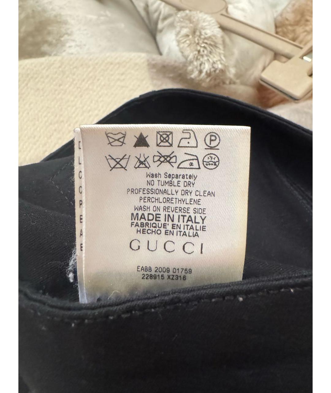 GUCCI Черные хлопковые джинсы слим, фото 6