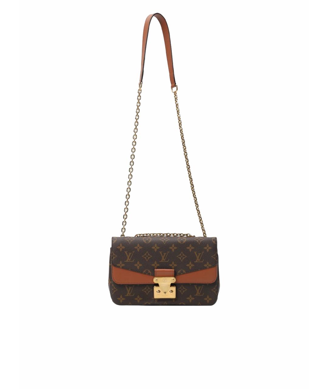 LOUIS VUITTON Коричневая кожаная сумка через плечо, фото 1