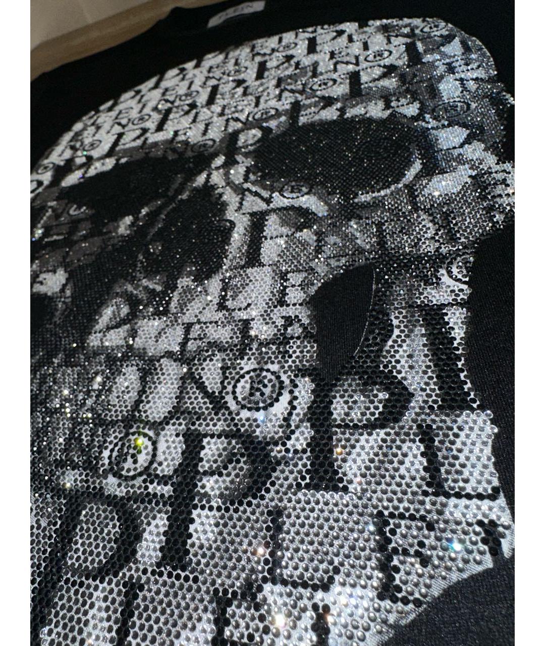 PHILIPP PLEIN Черная хлопковая футболка, фото 2