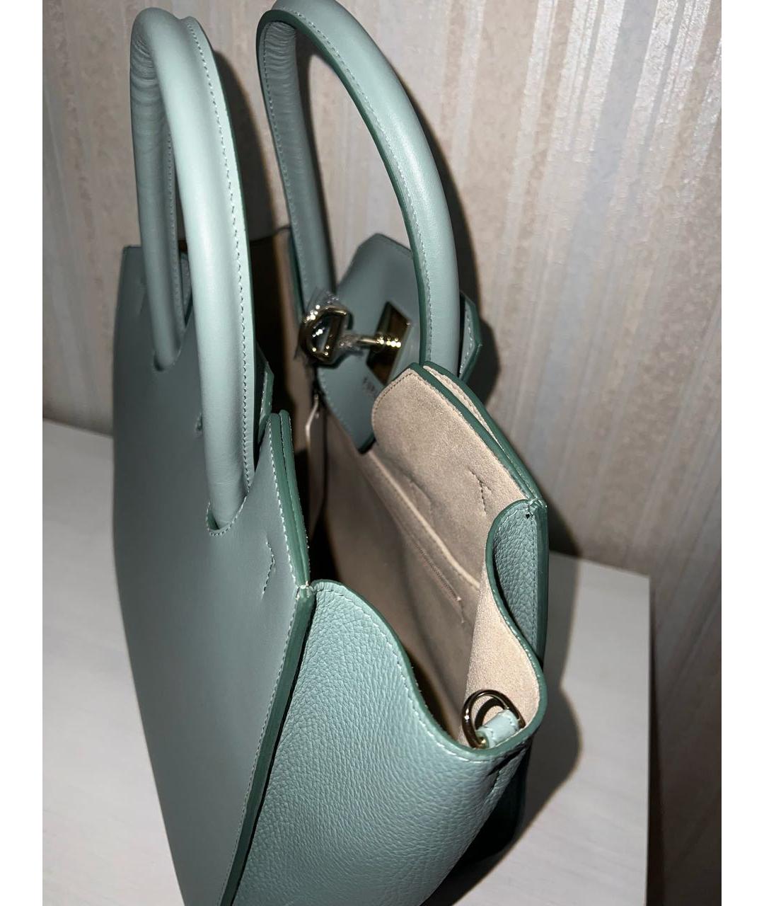 FURLA Зеленая кожаная сумка тоут, фото 4