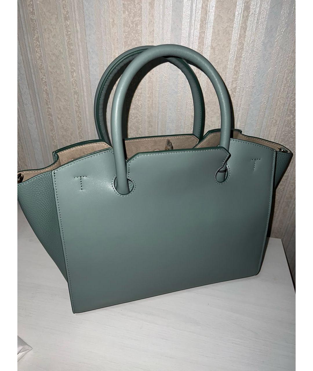 FURLA Зеленая кожаная сумка тоут, фото 3
