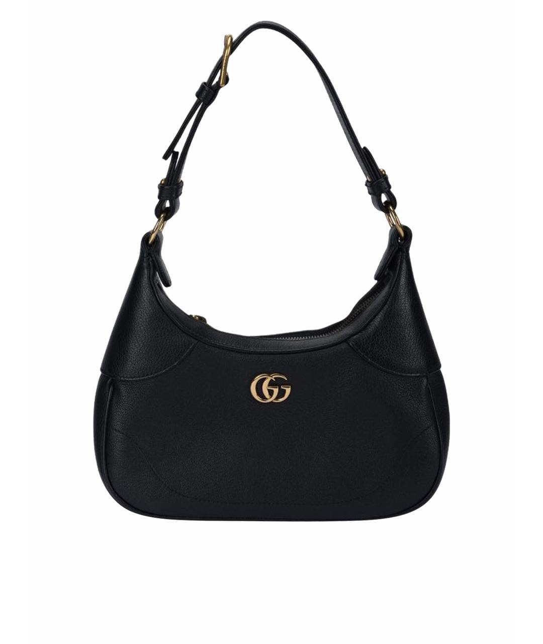 GUCCI Черная кожаная сумка через плечо, фото 7