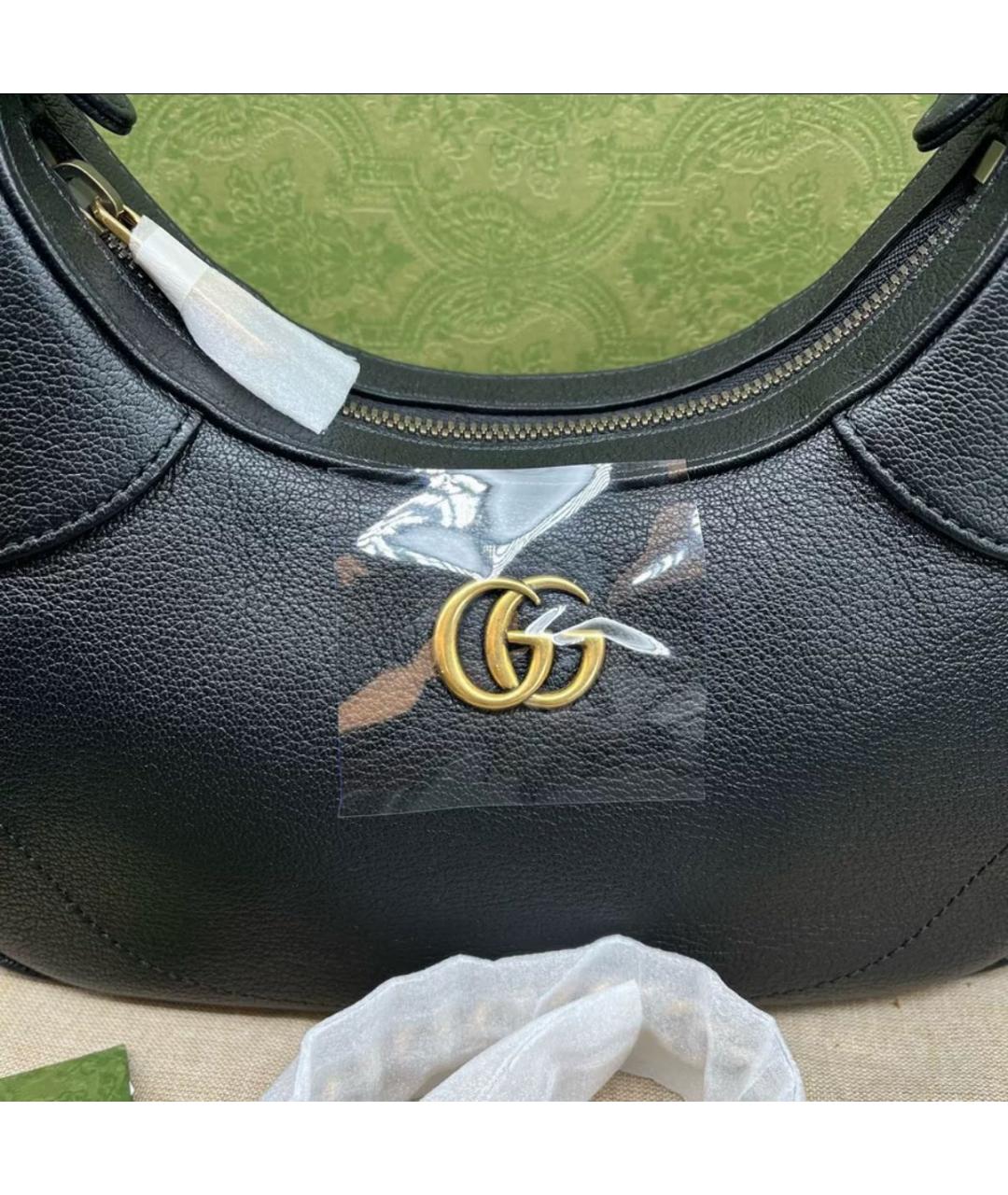 GUCCI Черная кожаная сумка через плечо, фото 3