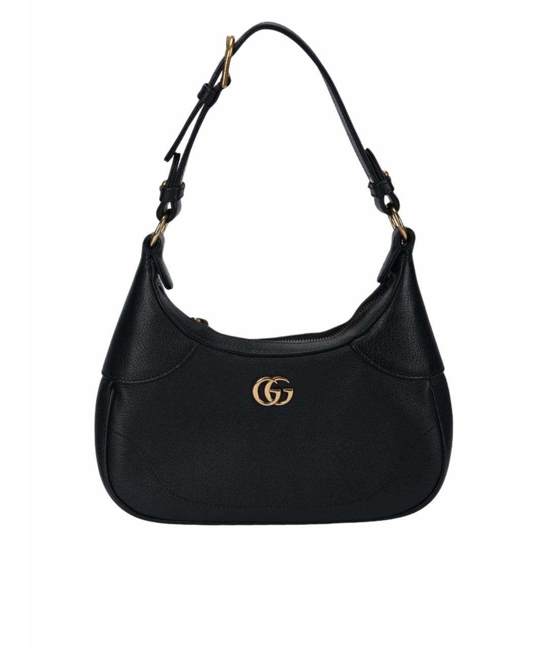 GUCCI Черная кожаная сумка через плечо, фото 1