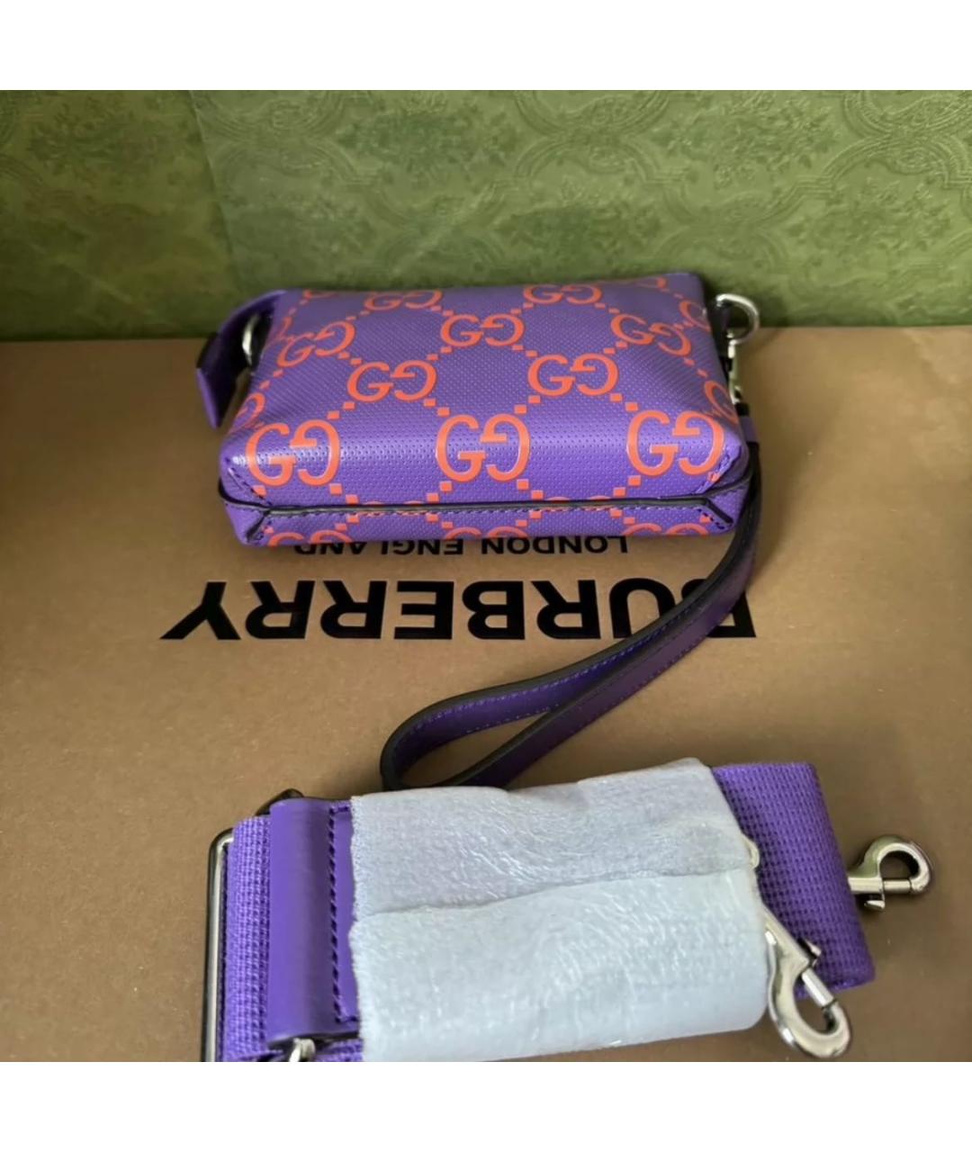GUCCI Фиолетовая сумка через плечо, фото 3