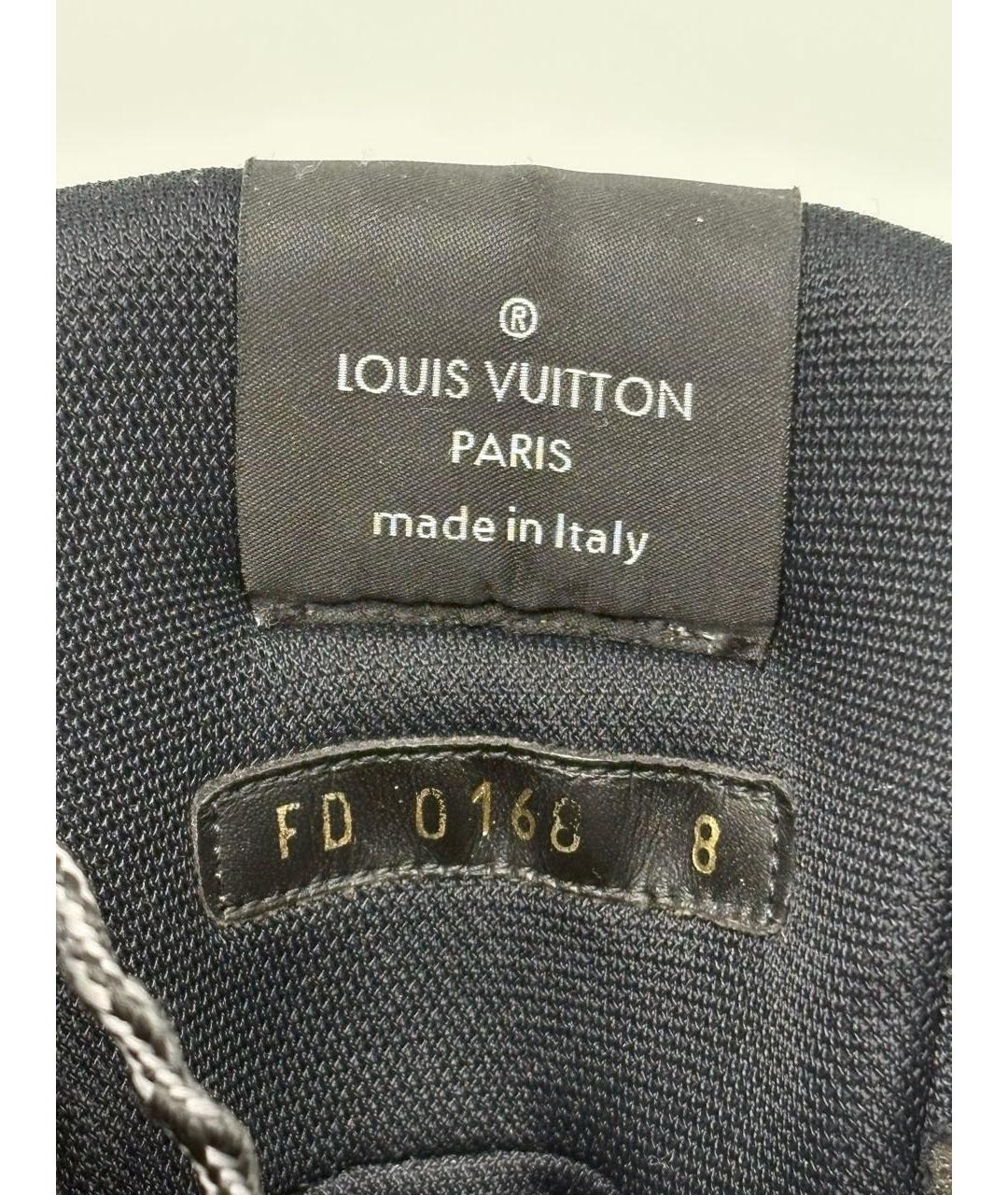 LOUIS VUITTON Черные кожаные высокие ботинки, фото 4