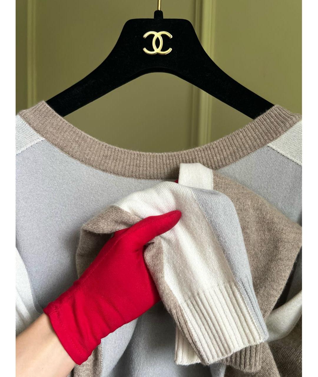 CHANEL Бежевый кашемировый джемпер / свитер, фото 2
