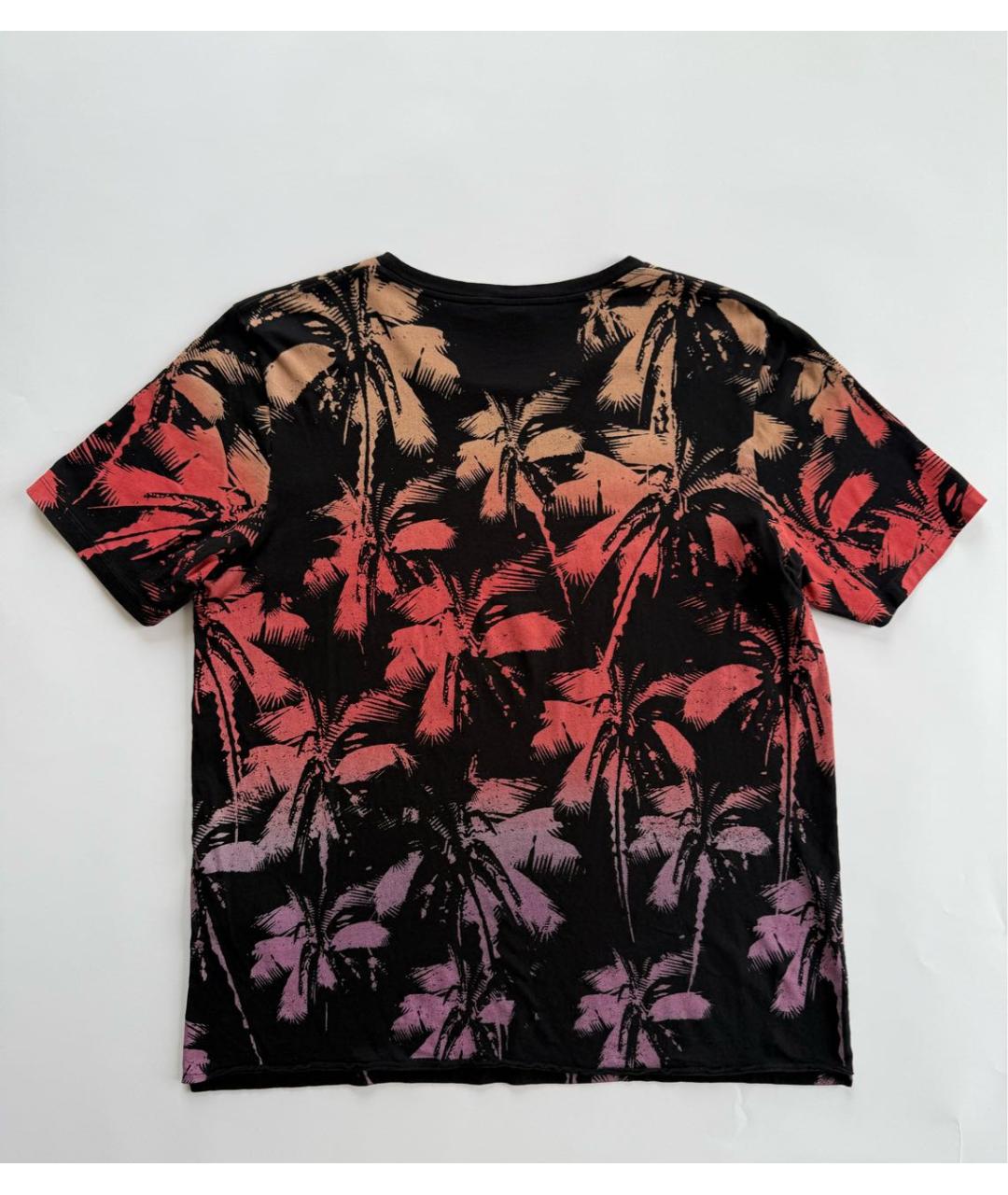 SAINT LAURENT Черная хлопковая футболка, фото 2