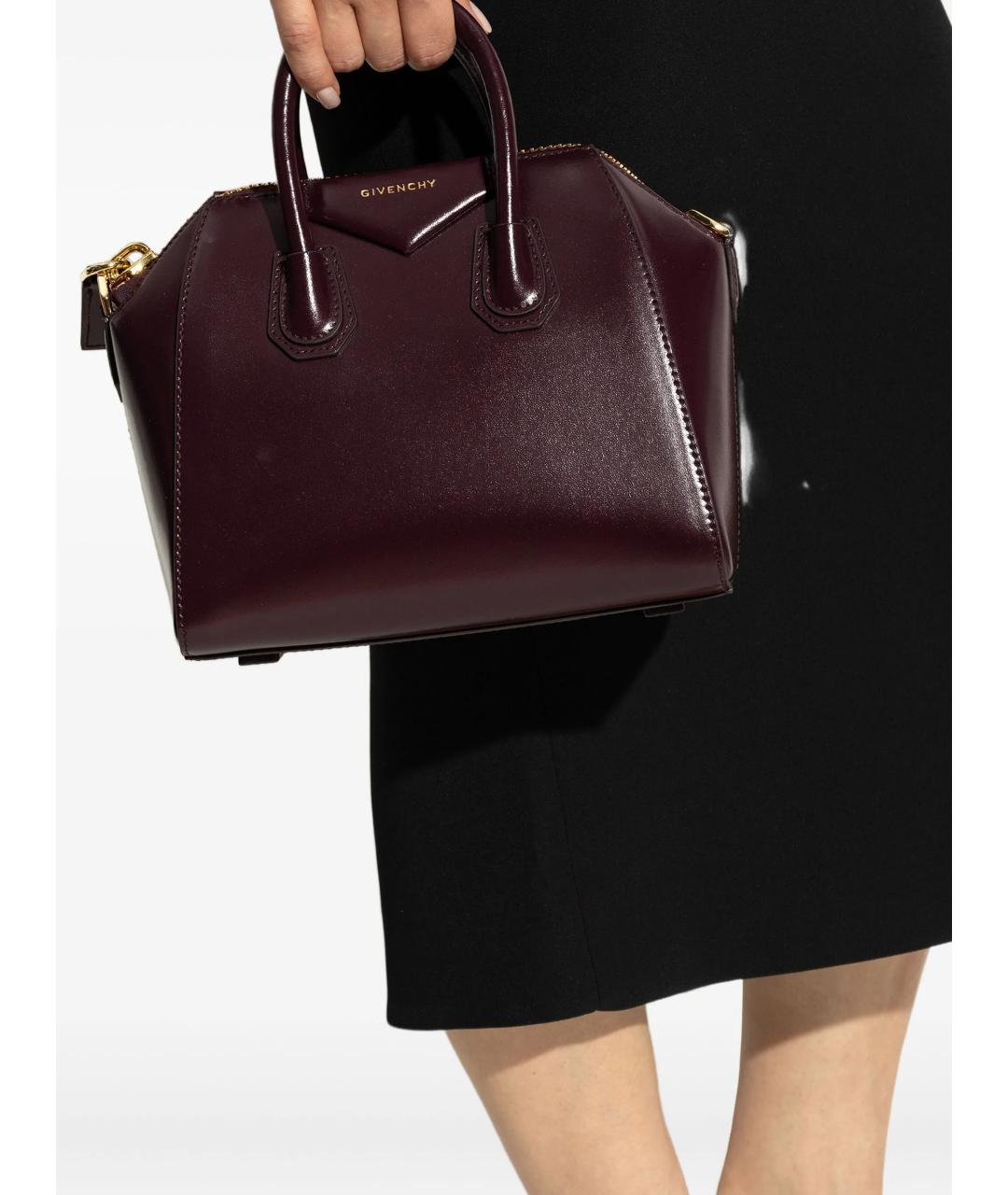 GIVENCHY Красная кожаная сумка тоут, фото 2