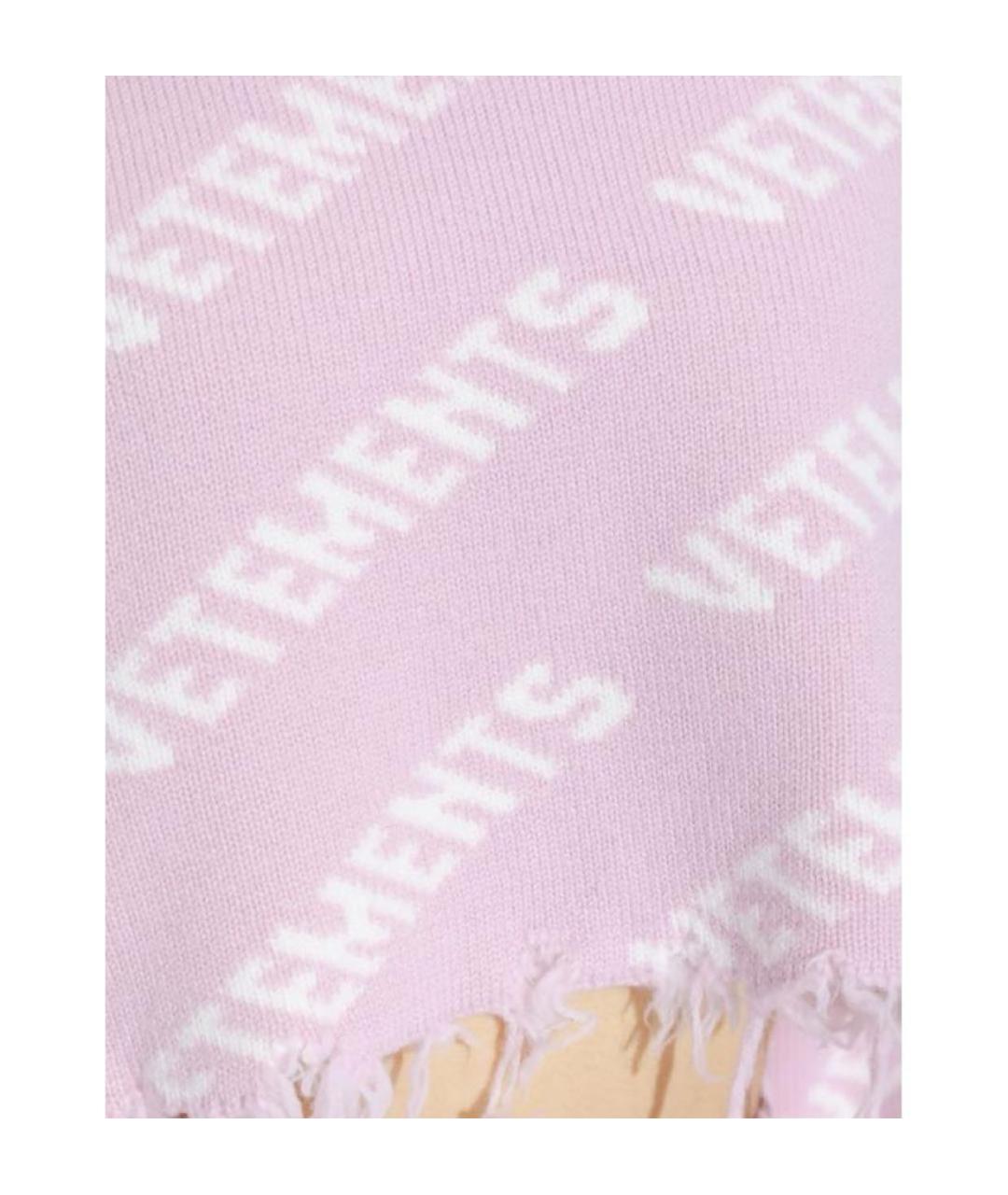 VETEMENTS Розовый шерстяной костюм с юбками, фото 5
