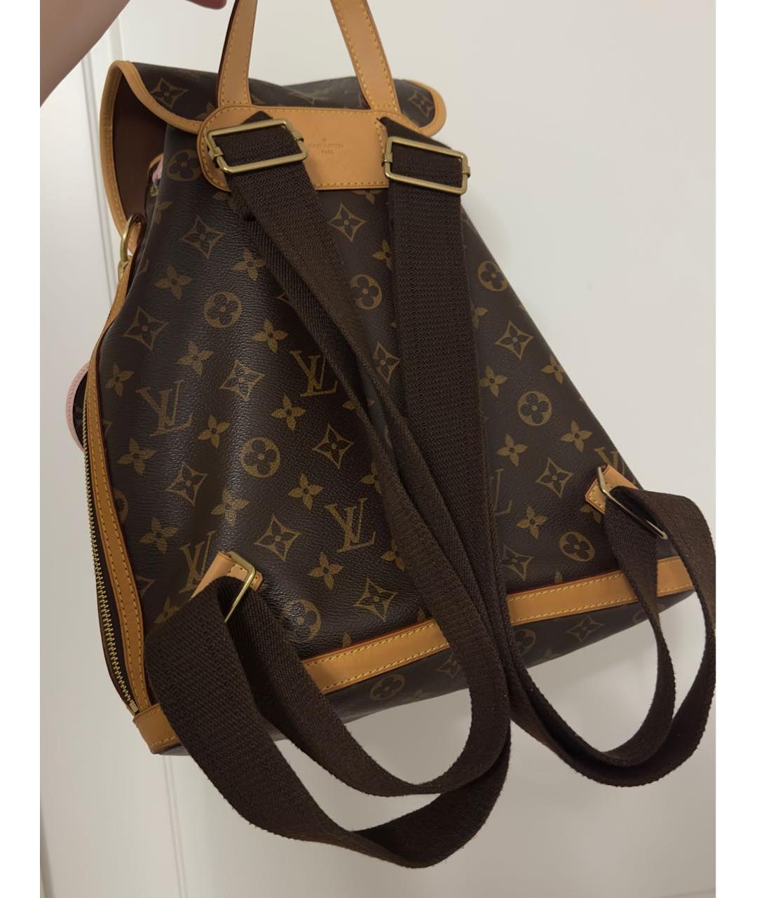 LOUIS VUITTON Коричневый кожаный рюкзак, фото 3