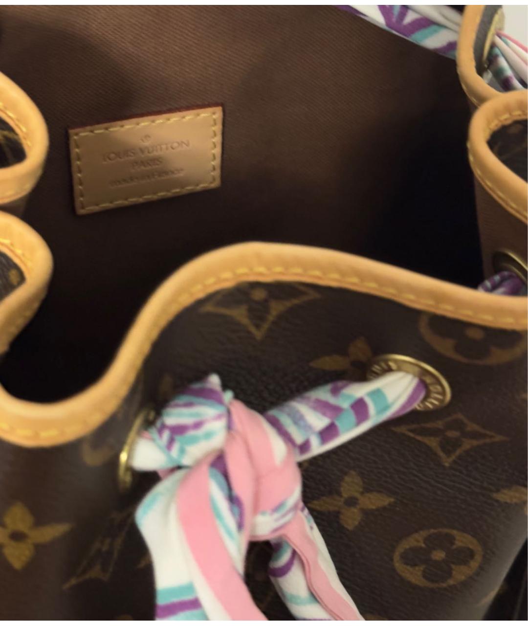 LOUIS VUITTON Коричневый кожаный рюкзак, фото 6