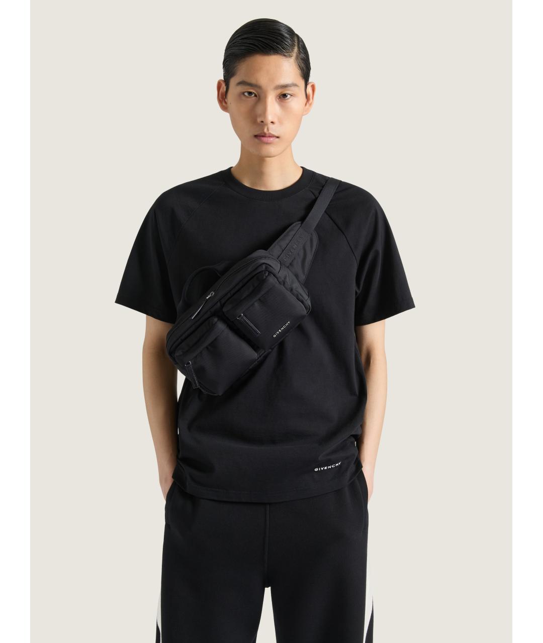 GIVENCHY Черная синтетическая поясная сумка, фото 2