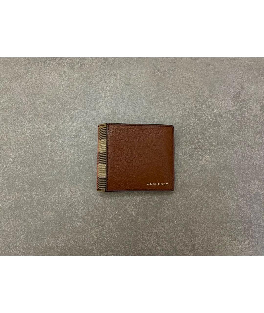 BURBERRY Коричневый кожаный кошелек, фото 5