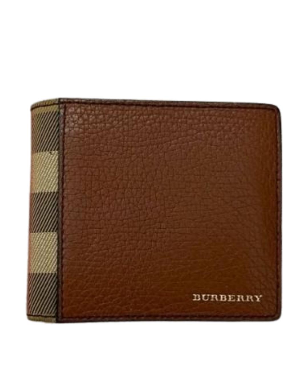 BURBERRY Коричневый кожаный кошелек, фото 1