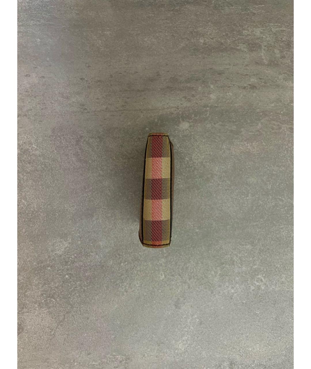 BURBERRY Коричневый кожаный кошелек, фото 4