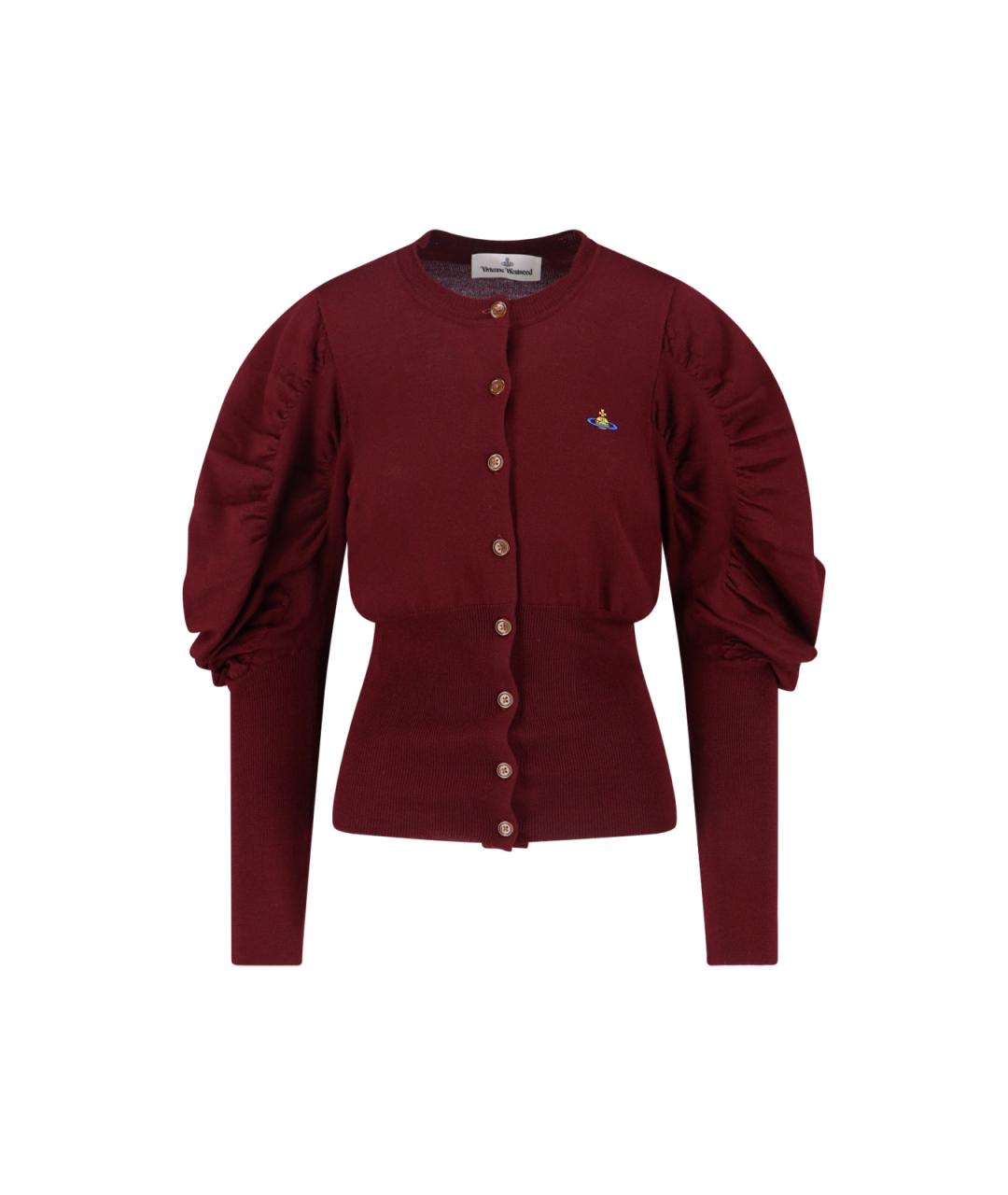 VIVIENNE WESTWOOD Бордовый шерстяной кардиган, фото 1