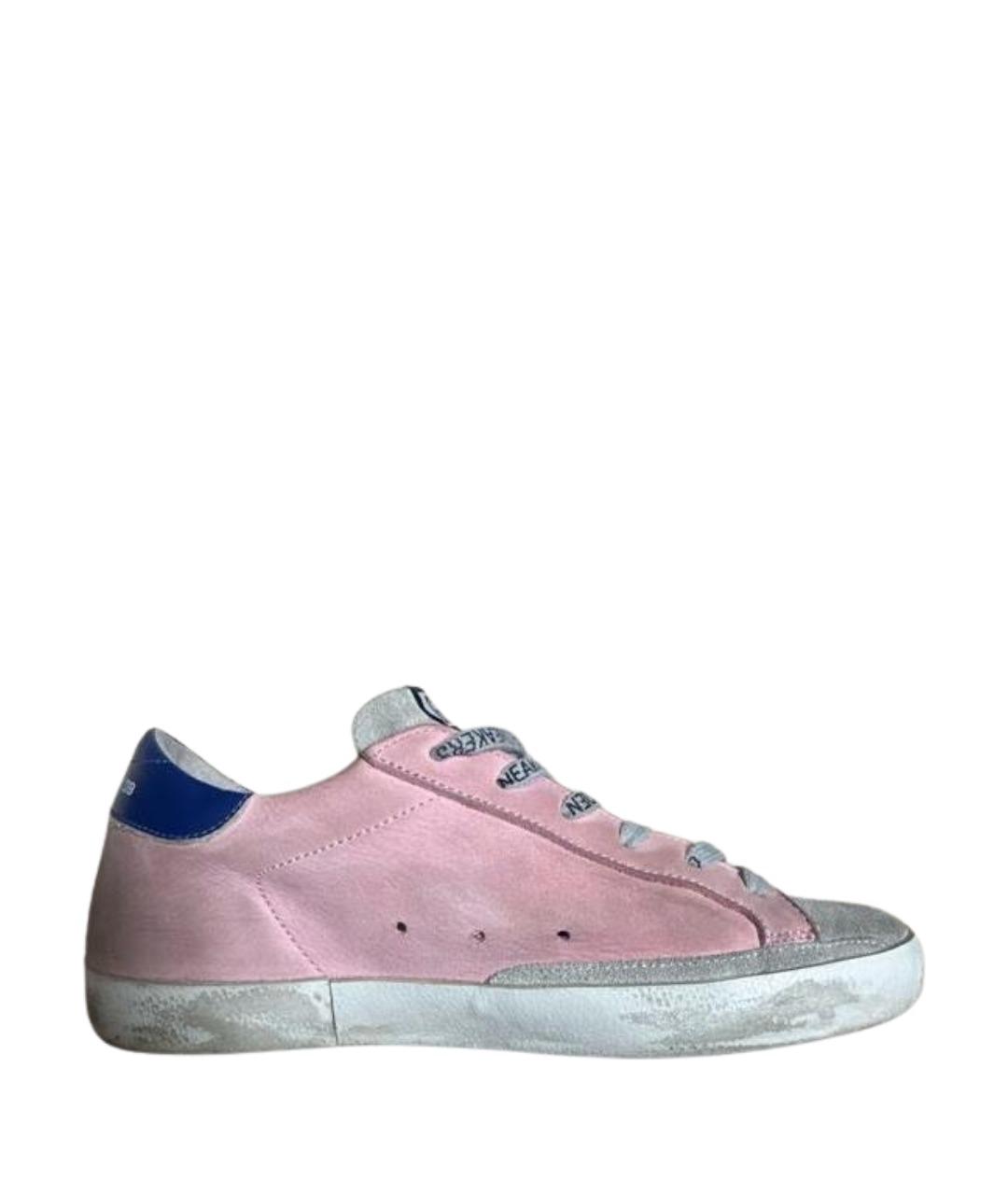 GOLDEN GOOSE DELUXE BRAND Розовые замшевые кеды, фото 1