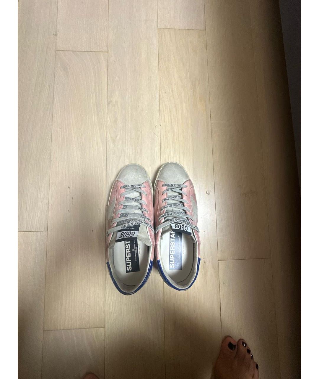 GOLDEN GOOSE DELUXE BRAND Розовые замшевые кеды, фото 3