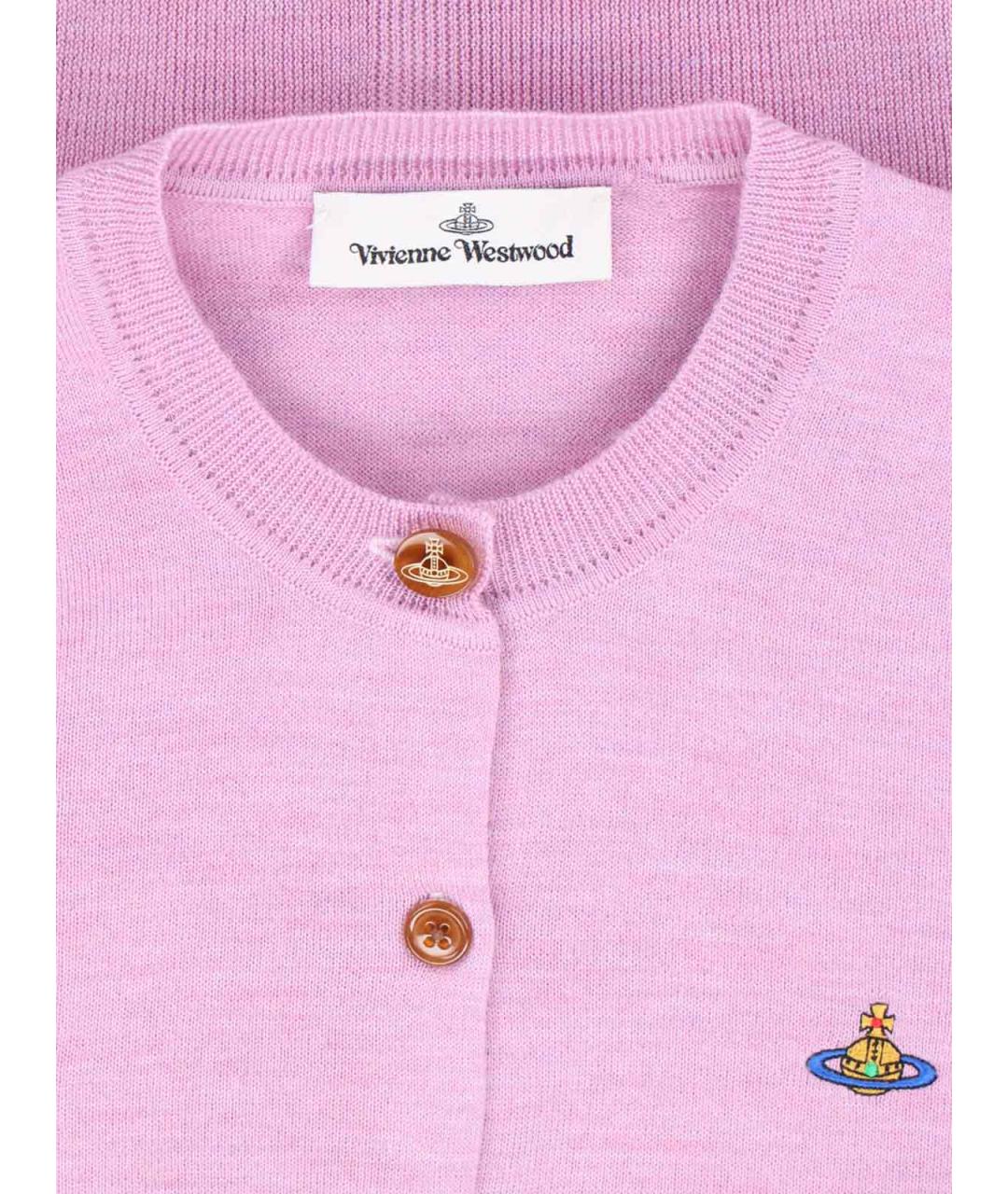 VIVIENNE WESTWOOD Розовый шерстяной кардиган, фото 3
