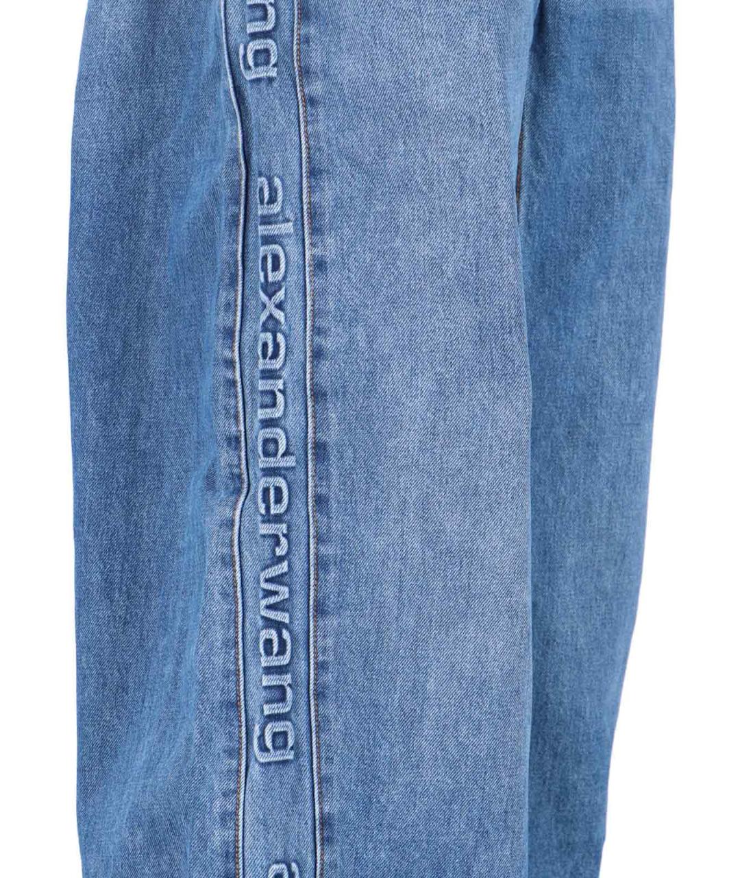 ALEXANDER WANG Синие хлопковые прямые джинсы, фото 4